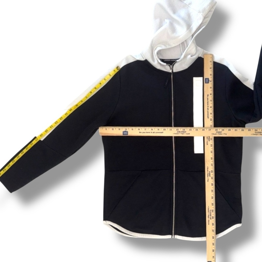 Under Armour Pursuit Zip Hoodie Black/White Size - Large (Loose Fit) - Picture 10 of 13
